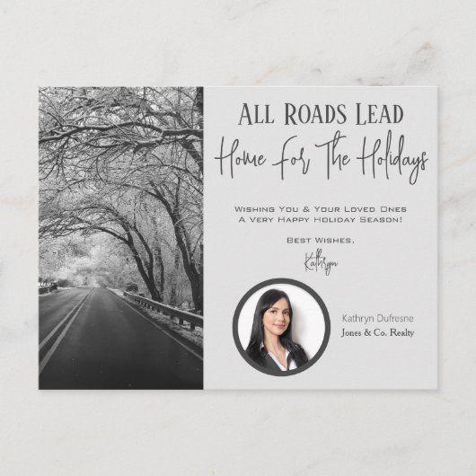 不動産仲介業者ロードリードホームホリディグリーティングハガキ ポストカード (正面)