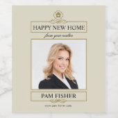 不動産仲介業者ワインラベル閉品ギフト ワインラベル (シングルラベル)