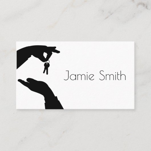 不動産仲介業者不動産ブローカーが手持鍵を売却  名刺 (正面)