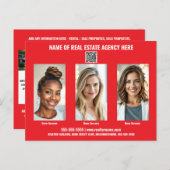 不動産仲介業者事業マーケティングはがき赤 ポストカード (正面/裏面)