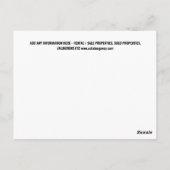 不動産仲介業者事業マーケティング葉書DIYカスタム ポストカード (裏面)