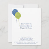 不動産仲介業者住宅ハッピーバースデーカスタムカード (裏面)