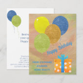 不動産仲介業者住宅ハッピーバースデーカスタムカード (正面/裏面)