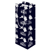 不動産仲介業者写真海軍ロゴ ワインギフトバッグ (裏面アングル)