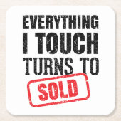 不動産仲介業者剤 スクエアペーパーコースター (正面)