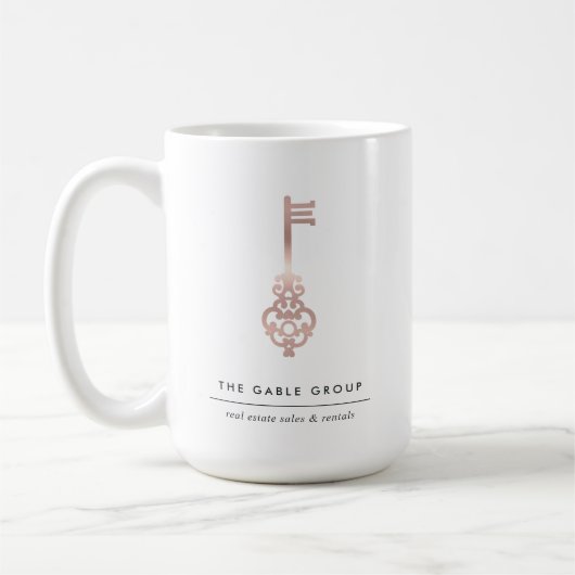 不動産仲介業者又は実在不動産事務所ふでたて コーヒーマグカップ (左)