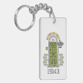 不動産仲介業者名(郵便番号マーケティング) キーホルダー (正面左)