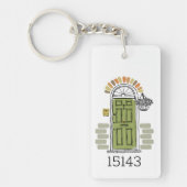 不動産仲介業者名(郵便番号マーケティング) キーホルダー (正面)