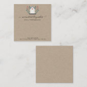 不動産仲介業者向け ホリデー ウィンター グリーン ロゴ ノートカード (正面/裏面)