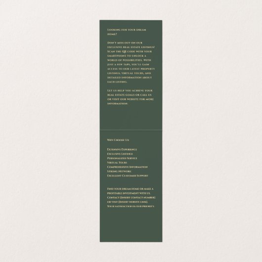 不動産仲介業者実在エステートエージェントラブ金ゴールド鍵QR写真 名刺 (内部フラット)