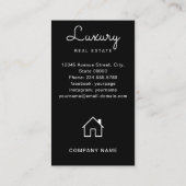 不動産仲介業者実在エステートエージェント追加フォトモノグラム 名刺 (裏面)