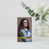 不動産仲介業者実在エステートエージェント追加フォトモノグラムqr 名刺 (スタンド正面)