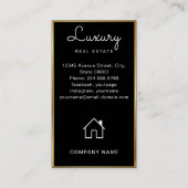 不動産仲介業者実在エステートエージェント追加フォトモノグラムqr 名刺 (裏面)