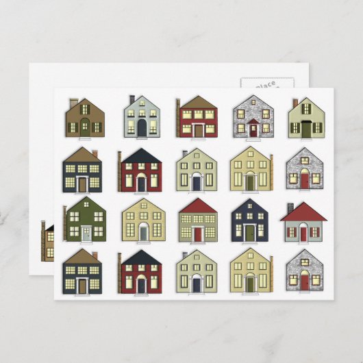 不動産仲介業者実在エステート葉書 ポストカード (正面/裏面)