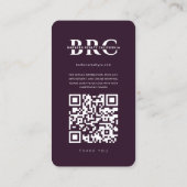 不動産仲介業者実在エテートエレガントダークパープルIGグリッド 名刺 (裏面)