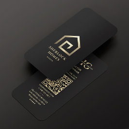 不動産仲介業者実在エテートエージェントブラックフェイク金ゴールドハウス 名刺