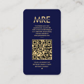 不動産仲介業者実在エテートネイビーブルーインスタグラムモダン 名刺 (裏面)