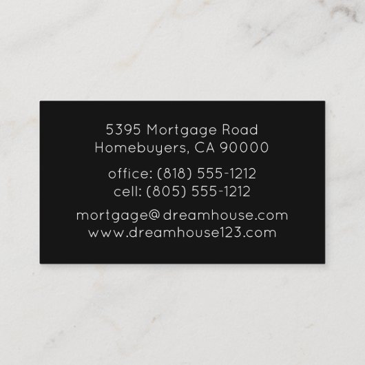 不動産仲介業者実在エージェントのフォト名刺 名刺 (裏面)