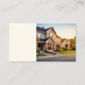 不動産仲介業者実在エージェントの写真ロゴとQRコード 名刺 (正面)