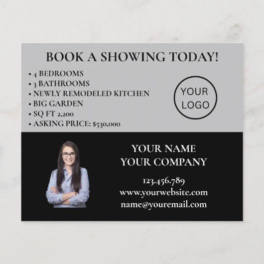 不動産仲介業者実在不動産の写真のみ チラシ (裏面)