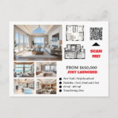 不動産仲介業者実在不動産の開発 ポストカード (正面)