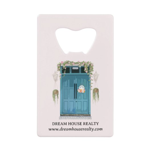 不動産仲介業者実在不動産代理店プロモーションまたは景品 クレジットカード栓抜き (正面)