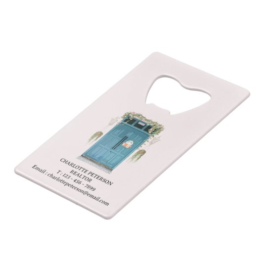 不動産仲介業者実在不動産代理店プロモーションまたは景品 クレジットカード栓抜き (裏面アングル)