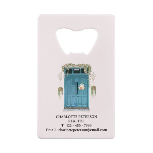 不動産仲介業者実在不動産代理店プロモーションまたは景品 クレジットカード栓抜き (裏面)