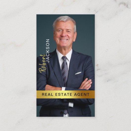 不動産仲介業者実在不動産業者プロフェッショナルQRコード 名刺 (正面)