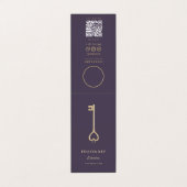 不動産仲介業者実在不動産業者金ゴールド鍵QRトープ 名刺 (外部フラット)