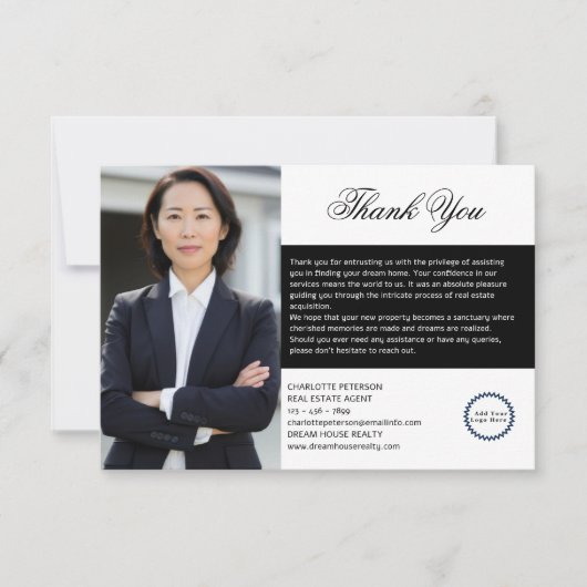 不動産仲介業者実在不動産 サンキューカード (正面)