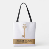 不動産仲介業者実在住宅ローン不動産鍵 トートバッグ (裏面)