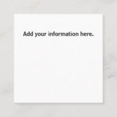 不動産仲介業者実在State Agentの名刺 スクエア名刺 (裏面)