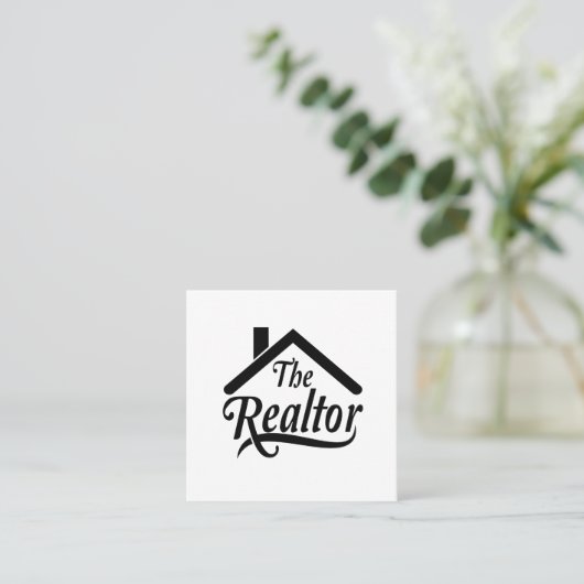 不動産仲介業者実在State Agentの名刺 スクエア名刺 (スタンド正面)