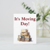 不動産仲介業者引越しおめでとう ポストカード (スタンド正面)