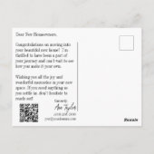 不動産仲介業者引越しおめでとう ポストカード (裏面)