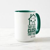 不動産仲介業者彼らは私を閉鎖実在不動産エージェント名を参照 マグカップ (正面右)