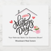 不動産仲介業者母の日 | 紹介の評価 スパークリングワインラベル (シングルラベル)