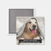 不動産仲介業者犬の恋人の写真 マグネット (正面/裏面)