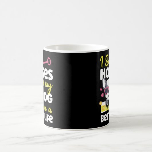 不動産仲介業者私は家を売るので私の犬はより良い生活ができる コーヒーマグカップ (中央)