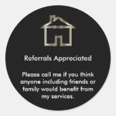 不動産仲介業者紹介評価 ラウンドシール (正面)