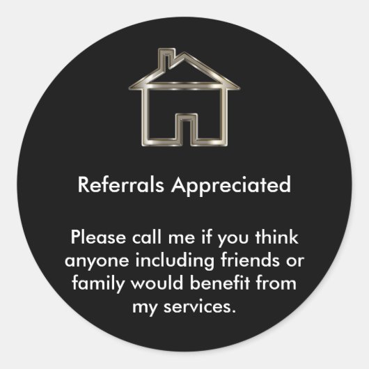 不動産仲介業者紹介評価 ラウンドシール (正面)