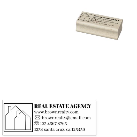 不動産仲介業者賃貸住宅を移動する新しい家 ラバースタンプ (押印)