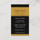 不動産仲介業者金ゴールドスクリプト-使用可能なレターヘッド- 名刺 (裏面)