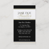 不動産仲介業者金ゴールドスクリプト – 使用可能なレターヘッド –  名刺 (裏面)