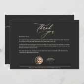 不動産仲介業者金ゴールド感謝 サンキューカード (正面/裏面)