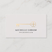 不動産仲介業者金ゴールド鍵モーゲージブローカープロフェッショナル 名刺 (正面)