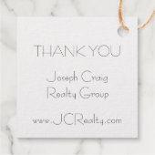 不動産仲介業者金ゴールド鍵箔メッセージカード フェイバータグ (裏面)