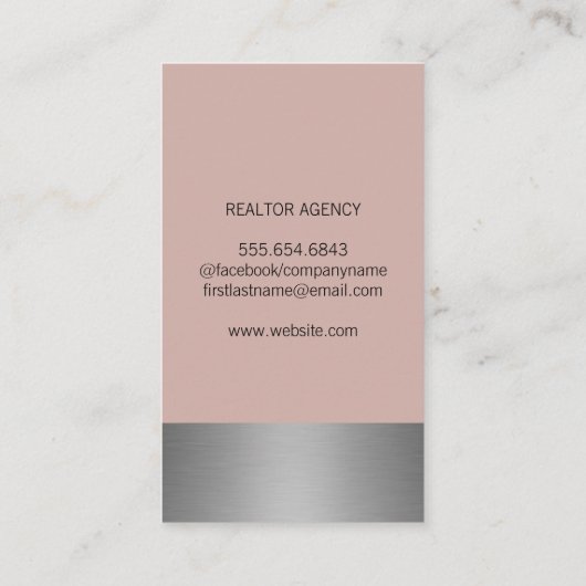 不動産仲介業者金属トリム |自宅修理 名刺 (裏面)