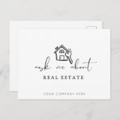 不動産仲介業者頼は不動産に関実在している ポストカード (正面/裏面)